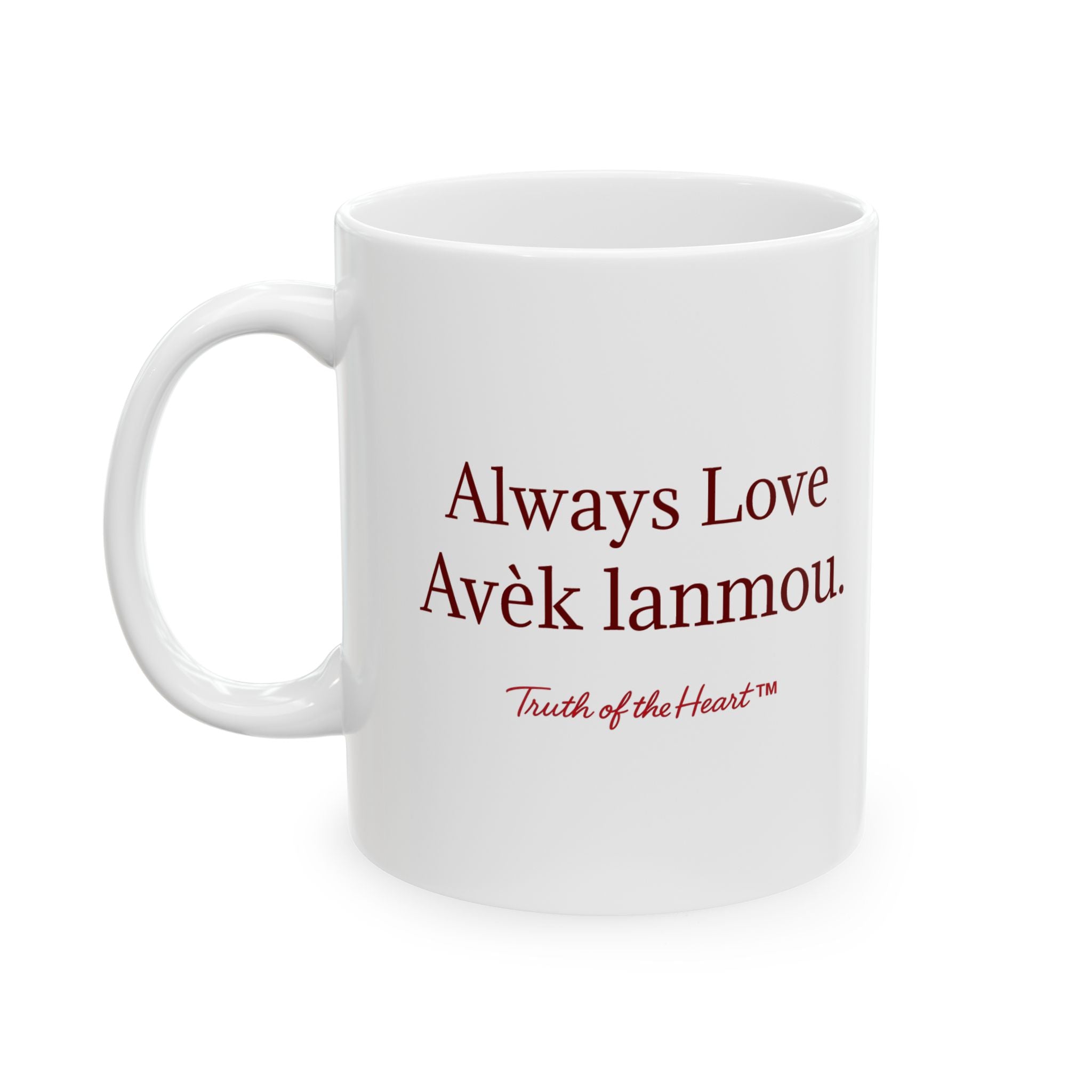 Mug — 'Avèk lanmou.' (Haitian)
