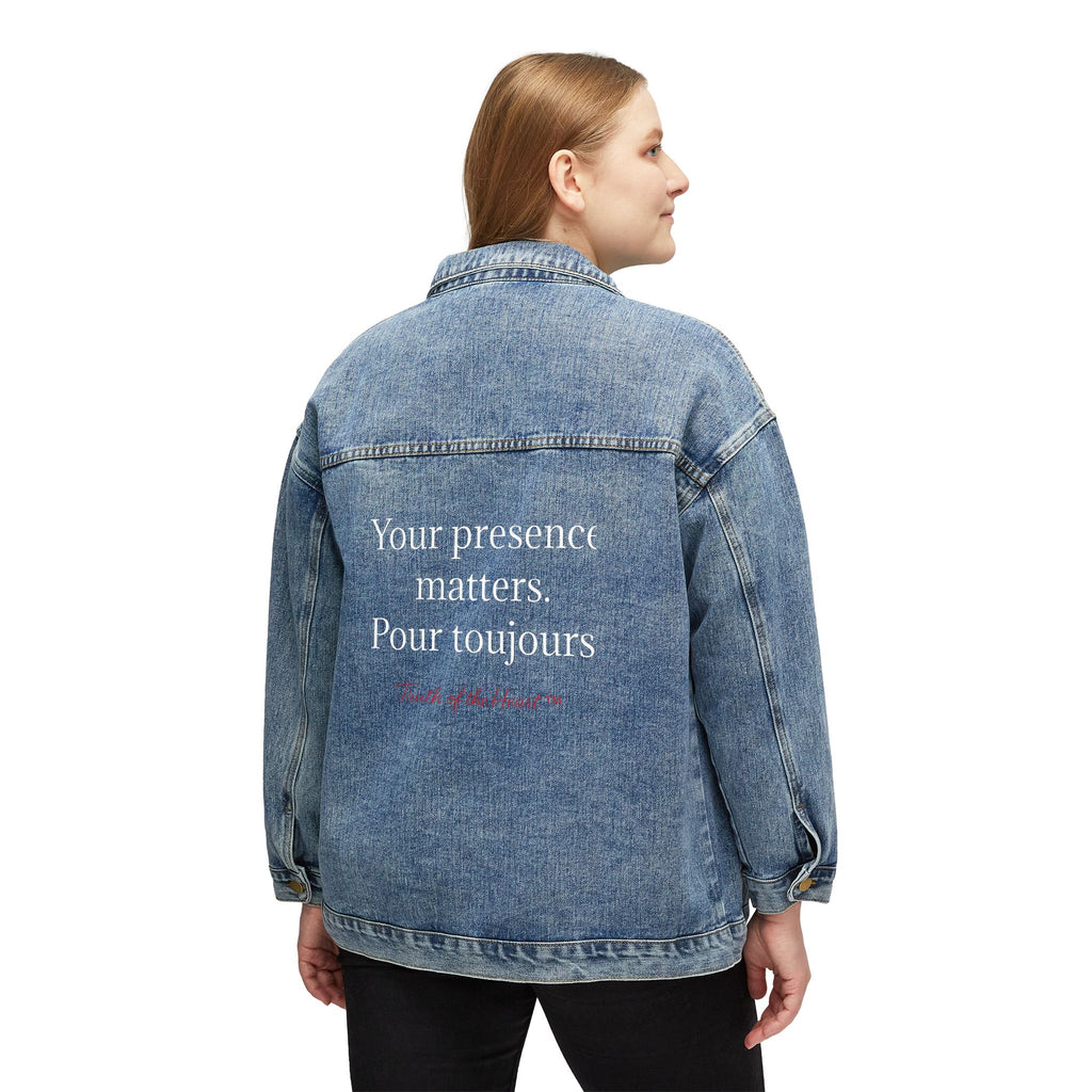 Denim Jacket — 'Soften Hearts This Season'  (French)