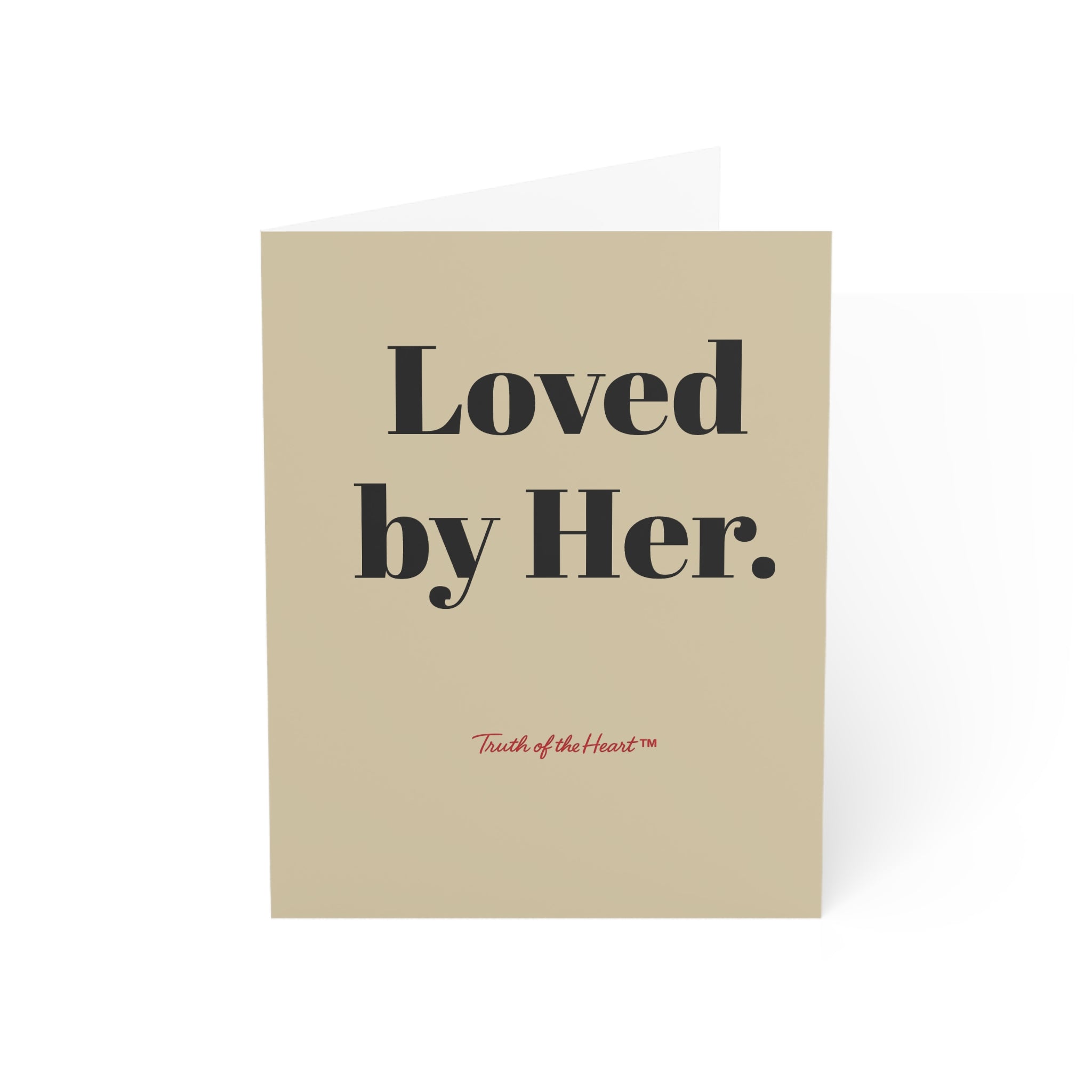 LOVED BY HER — CARD