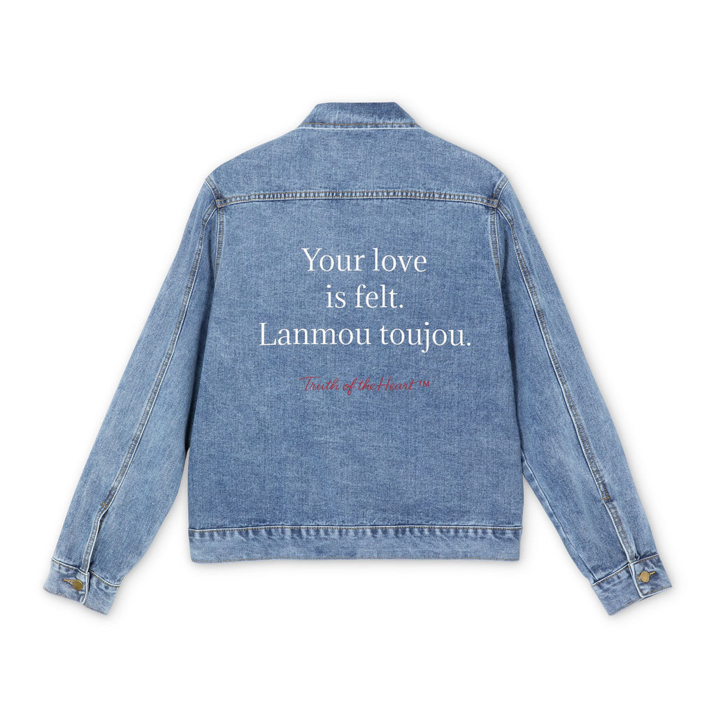 Denim Jacket — "Your Love Is Felt" (Haitian Creole)